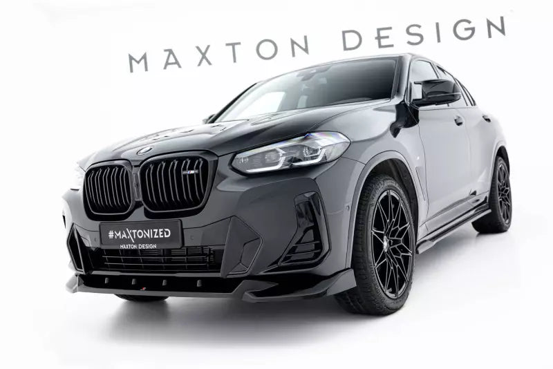 Maxton Design Frontlippe V.2 für BMW X4 M-Paket G02 Facelift Hochglanz schwarz – Ansicht 1