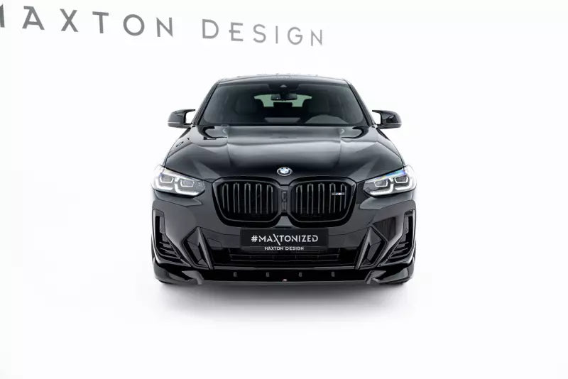 Maxton Design Frontlippe V.2 für BMW X4 M-Paket G02 Facelift Hochglanz schwarz – Ansicht 2