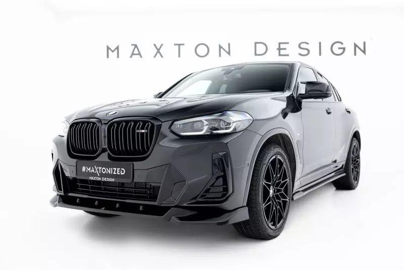 Maxton Design Frontlippe V.2 für BMW X4 M-Paket G02 Facelift Hochglanz schwarz – Ansicht 3