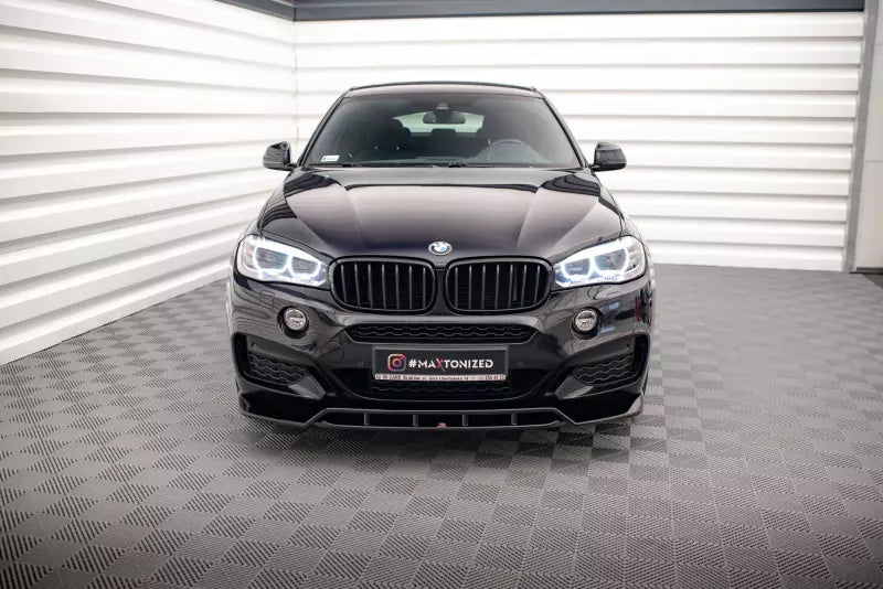Maxton Design Frontlippe V.2 für BMW X6 M-Paket F16 Hochglanz schwarz – Ansicht 2