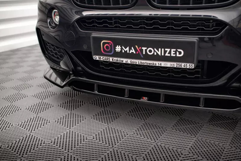 Maxton Design Frontlippe V.2 für BMW X6 M-Paket F16 Hochglanz schwarz – Ansicht 3