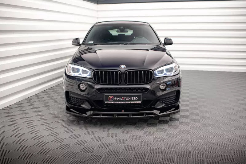 Maxton Design Frontlippe V.3 für BMW X6 M-Paket F16 Hochglanz schwarz – Ansicht 2