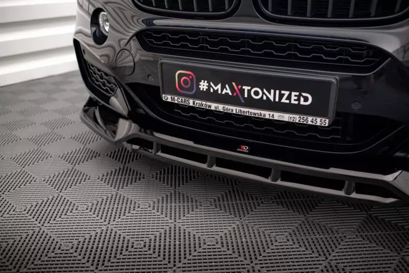 Maxton Design Frontlippe V.3 für BMW X6 M-Paket F16 Hochglanz schwarz – Ansicht 3