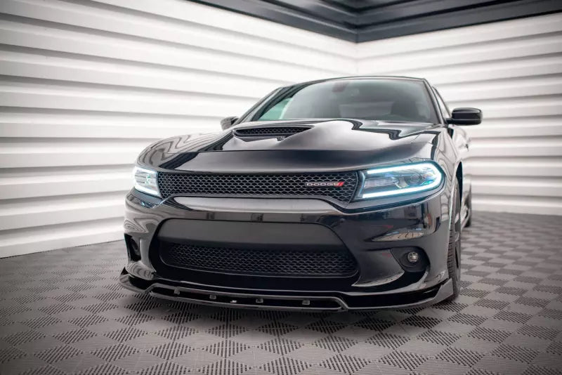 Maxton Design Frontlippe V.1 für Dodge Charger SRT Mk7 Facelift Hochglanz schwarz – Ansicht 1