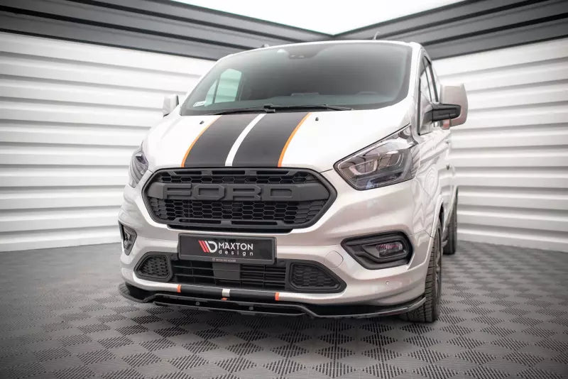 Maxton Design Frontlippe für Ford Transit Custom ST-Line Mk1 Facelift Hochglanz schwarz – Ansicht 1