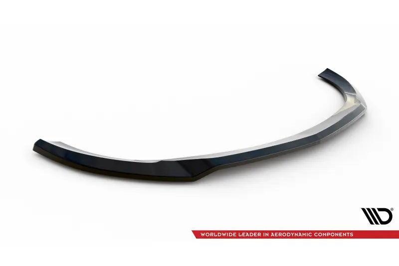 Maxton Design Frontlippe V.1 für Mercedes E-Klasse W213 / S213 Facelift AMG-Line (2020-2023) Hochglanz schwarz – Ansicht 4