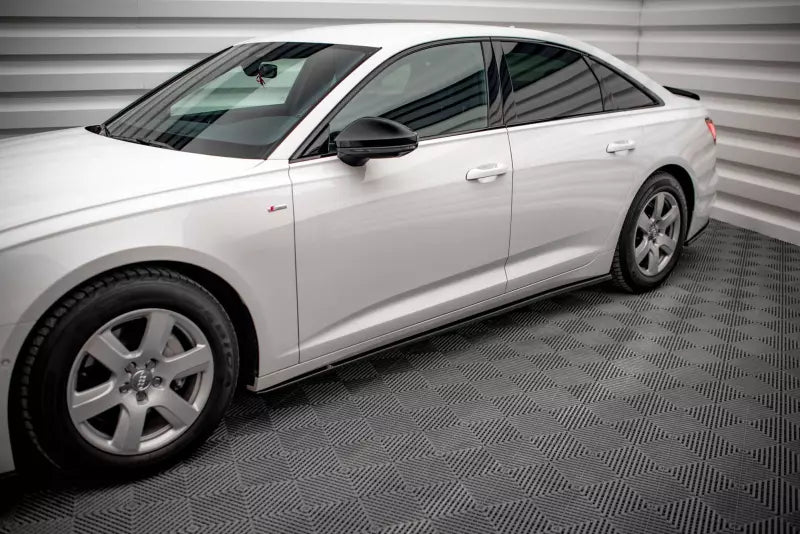 Maxton Design Seitenschweller (Paar) für Audi A6 C8 Hochglanz schwarz – Ansicht 1