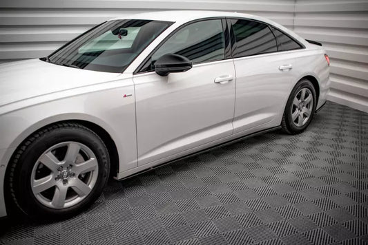 Maxton Design Seitenschweller (Paar) für Audi A6 C8 Hochglanz schwarz – Ansicht 1