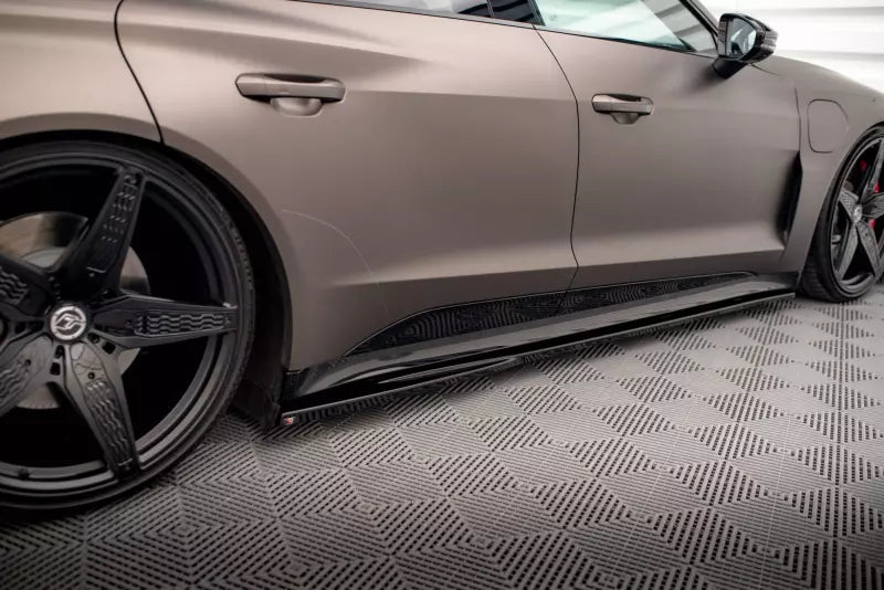 Maxton Design Seitenschweller (Paar) V.1 für Audi e-Tron GT / RS GT Mk1 Hochglanz schwarz – Ansicht 3