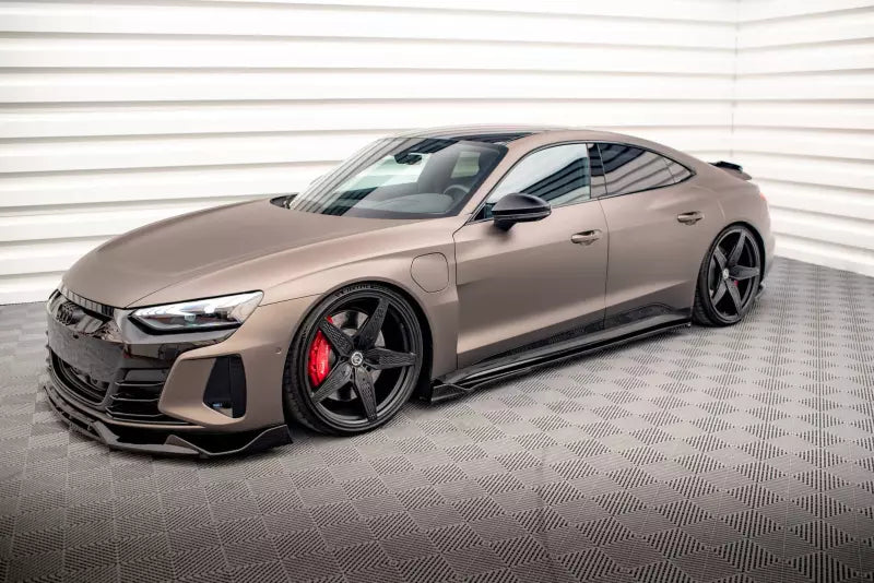 Maxton Design Seitenschweller (Paar) V.2 für Audi e-Tron GT / RS GT Mk1 Hochglanz schwarz – Ansicht 2