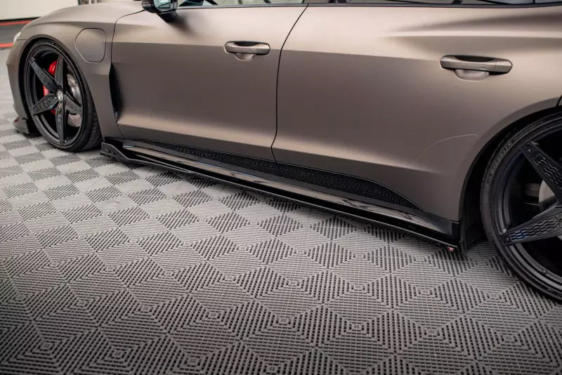 Maxton Design Seitenschweller (Paar) V.2 für Audi e-Tron GT / RS GT Mk1 Hochglanz schwarz – Ansicht 3