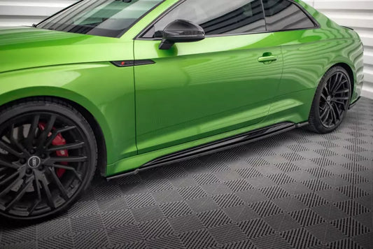 Maxton Design Seitenschweller (Paar) für Audi RS5 Coupe B9 F5 Facelift Hochglanz schwarz – Ansicht 1