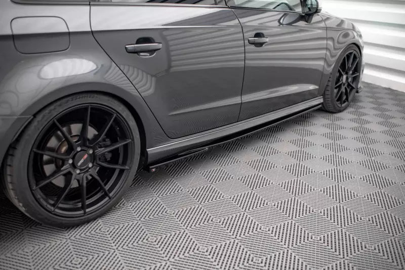 Maxton Design Seitenschweller (Paar) für Audi S3 Sportback 8V Facelift Hochglanz schwarz – Ansicht 1