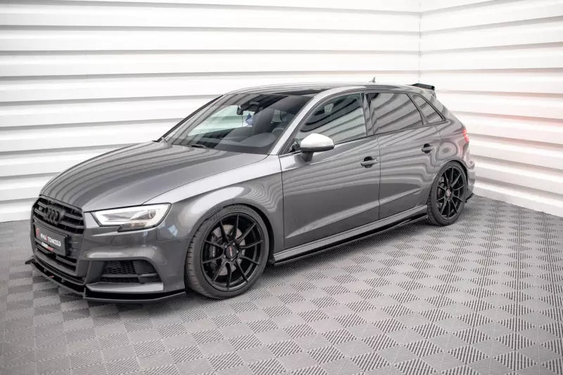 Maxton Design Seitenschweller (Paar) für Audi S3 Sportback 8V Facelift Hochglanz schwarz – Ansicht 2