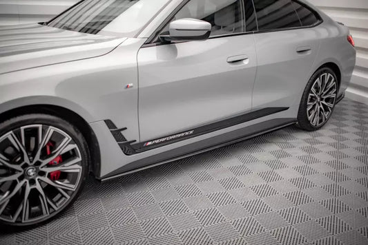 Maxton Design Seitenschweller (Paar) V.1 für BMW 4er Gran Coupe M-Paket G26 Hochglanz schwarz – Ansicht 1