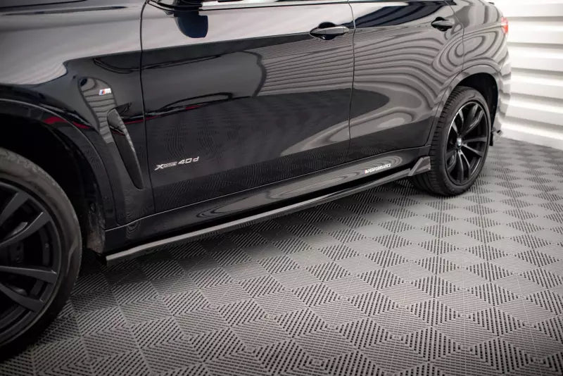 Maxton Design Seitenschweller (Paar) V.2 für BMW X6 M-Paket F16 Hochglanz schwarz – Ansicht 1