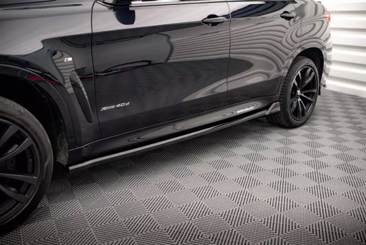 Maxton Design Seitenschweller (Paar) V.2 für BMW X6 M-Paket F16 Hochglanz schwarz – Ansicht 1