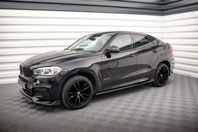 Maxton Design Seitenschweller (Paar) V.2 für BMW X6 M-Paket F16 Hochglanz schwarz – Ansicht 2