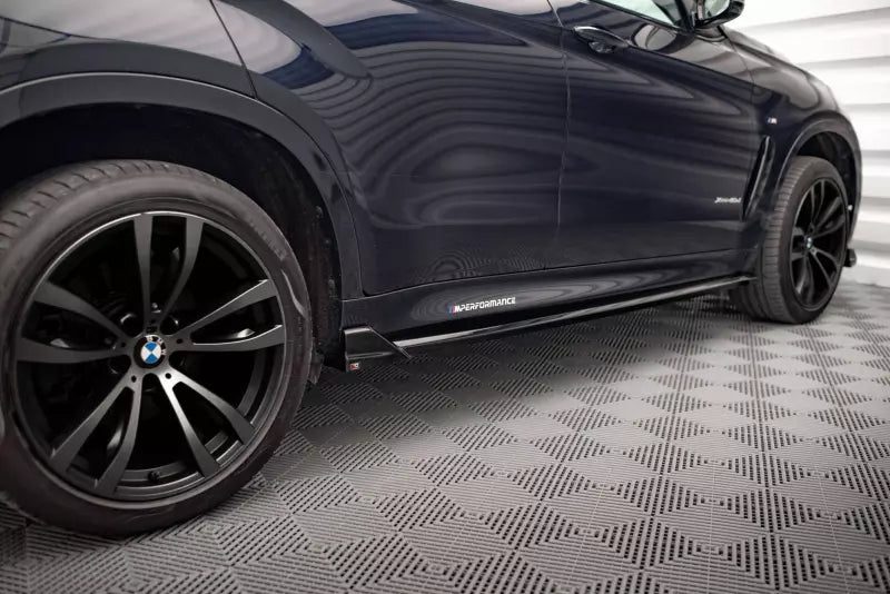 Maxton Design Seitenschweller (Paar) V.2 für BMW X6 M-Paket F16 Hochglanz schwarz – Ansicht 3