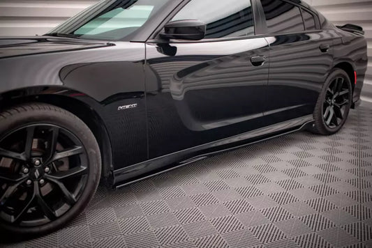 Maxton Design Seitenschweller (Paar) für Dodge Charger SRT Mk7 Facelift Hochglanz schwarz – Ansicht 1