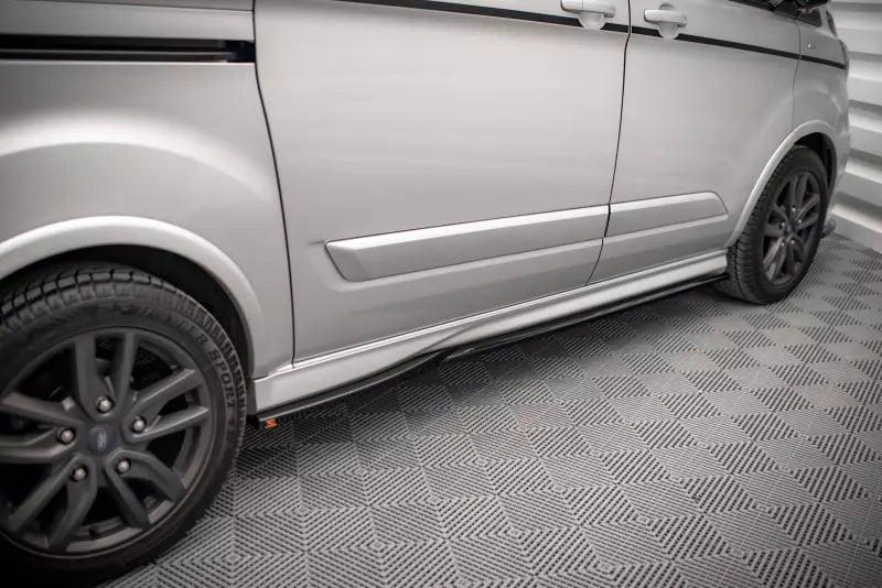 Maxton Design Seitenschweller (Paar) für Ford Transit Custom ST-Line Mk1 Facelift Hochglanz schwarz – Ansicht 2