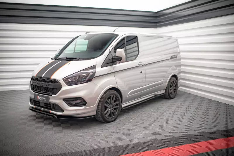 Maxton Design Seitenschweller (Paar) für Ford Transit Custom ST-Line Mk1 Facelift Hochglanz schwarz – Ansicht 3