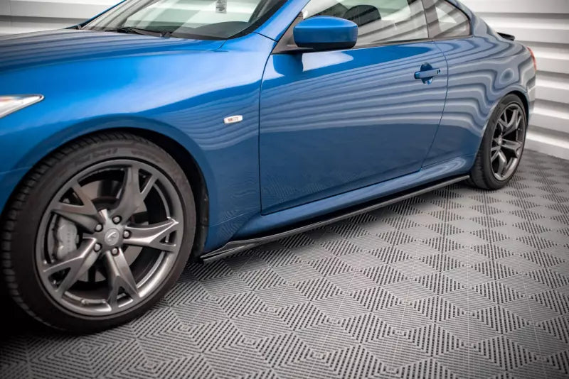 Maxton Design Seitenschweller (Paar) für Infiniti G37 Coupe Hochglanz schwarz – Ansicht 1
