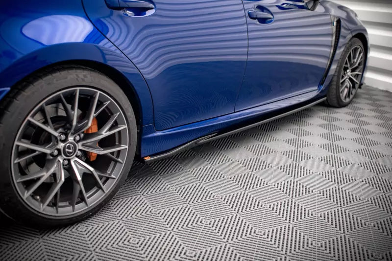 Maxton Design Seitenschweller (Paar) für Lexus GS F Mk4 Facelift Hochglanz schwarz – Ansicht 3