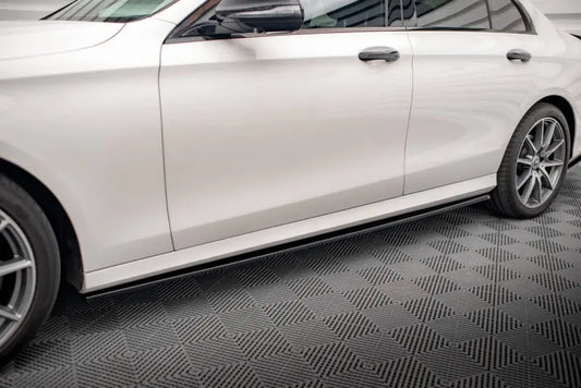Maxton Design Seitenschweller (Paar) für Mercedes E-Klasse AMG-Line W213 / S213 Facelift Hochglanz schwarz – Ansicht 1