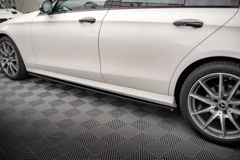 Maxton Design Seitenschweller (Paar) für Mercedes E-Klasse AMG-Line W213 / S213 Facelift Hochglanz schwarz – Ansicht 3