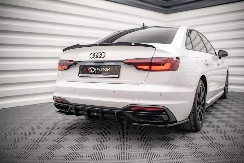 Maxton Design Heckdiffusor für Audi A4 B9 Facelift Hochglanz schwarz – Ansicht 1