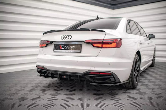 Maxton Design Heckdiffusor für Audi A4 B9 Facelift Hochglanz schwarz – Ansicht 1