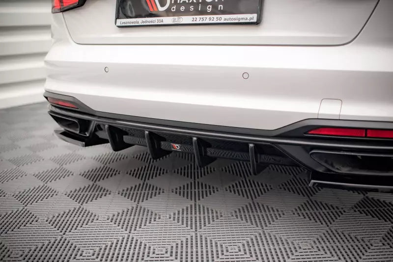 Maxton Design Heckdiffusor für Audi A4 B9 Facelift Hochglanz schwarz – Ansicht 2