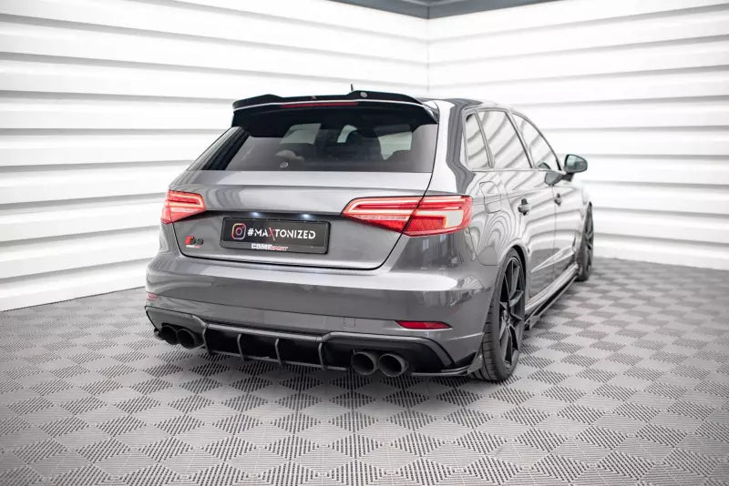 Maxton Design Street Pro Heckdiffusor Flaps für Audi S3 Sportback 8V Facelift Hochglanz schwarz – Ansicht 3
