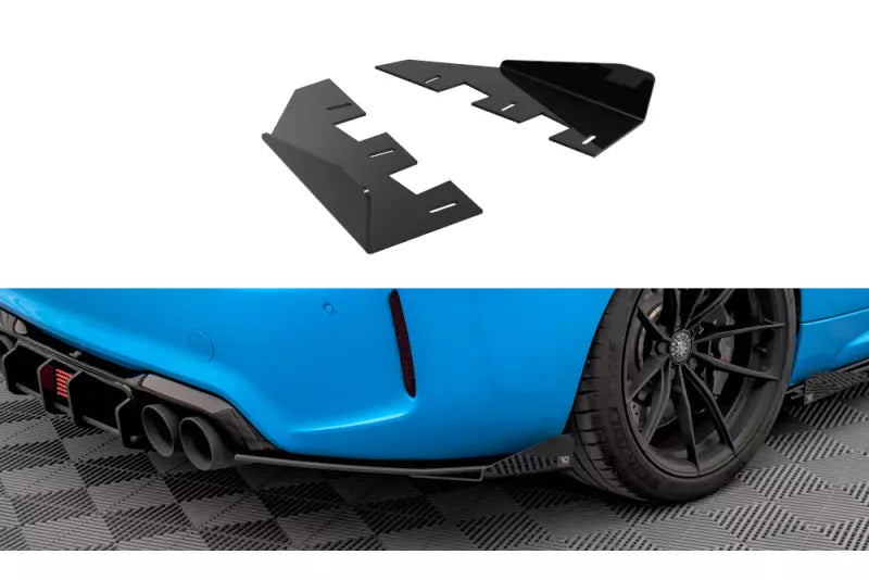 Maxton Design Street Pro Heckdiffusor Flaps für BMW M2 F87 Hochglanz schwarz – Ansicht 1