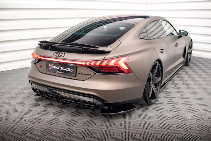 Maxton Design Diffusor Flaps V.1 für Audi e-Tron GT / RS GT Mk1 Hochglanz schwarz – Ansicht 1