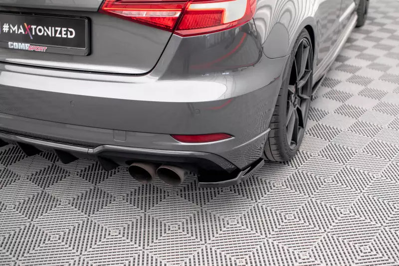 Maxton Design Diffusor Flaps für Audi S3 Sportback 8V Facelift Hochglanz schwarz – Ansicht 1