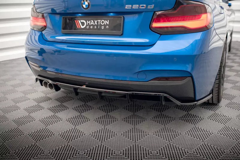 Maxton Design Heckdiffusor DTM Look für BMW 2 M-Paket F22 Hochglanz schwarz – Ansicht 1