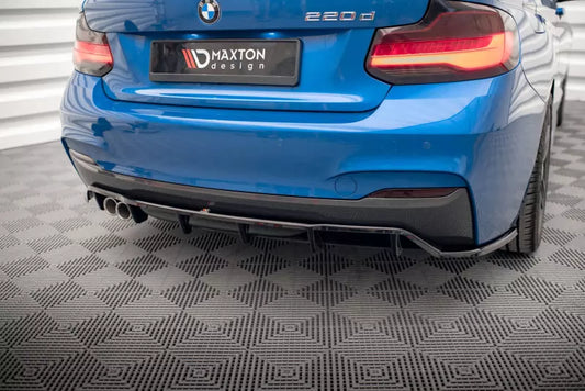Maxton Design Heckdiffusor DTM Look für BMW 2 M-Paket F22 Hochglanz schwarz – Ansicht 1