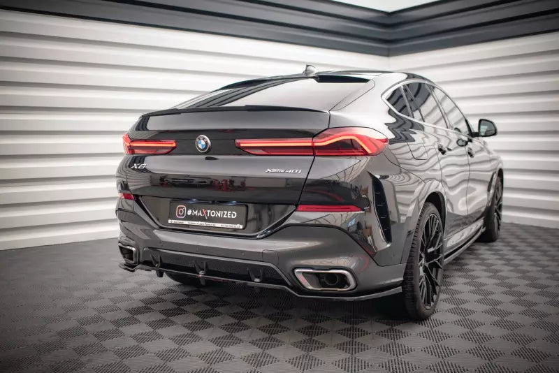 Maxton Design Heckdiffusor DTM Look V.2 für BMW X6 M-Paket G06 Hochglanz schwarz – Ansicht 1