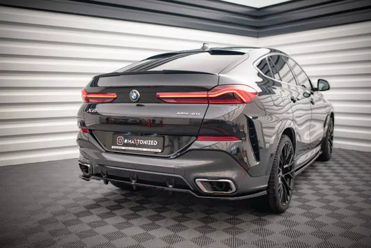 Maxton Design Heckdiffusor DTM Look V.2 für BMW X6 M-Paket G06 Hochglanz schwarz – Ansicht 1