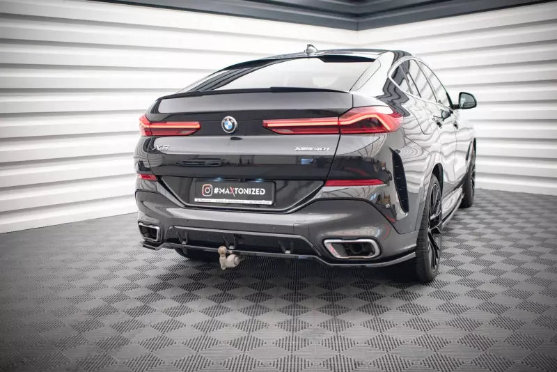 Maxton Design Heckdiffusor DTM Look V.3 für BMW X6 M-Paket G06 Hochglanz schwarz – Ansicht 1