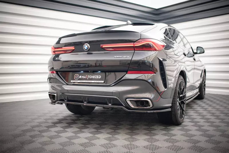Maxton Design Heckdiffusor DTM Look V.3 für BMW X6 M-Paket G06 Hochglanz schwarz – Ansicht 3