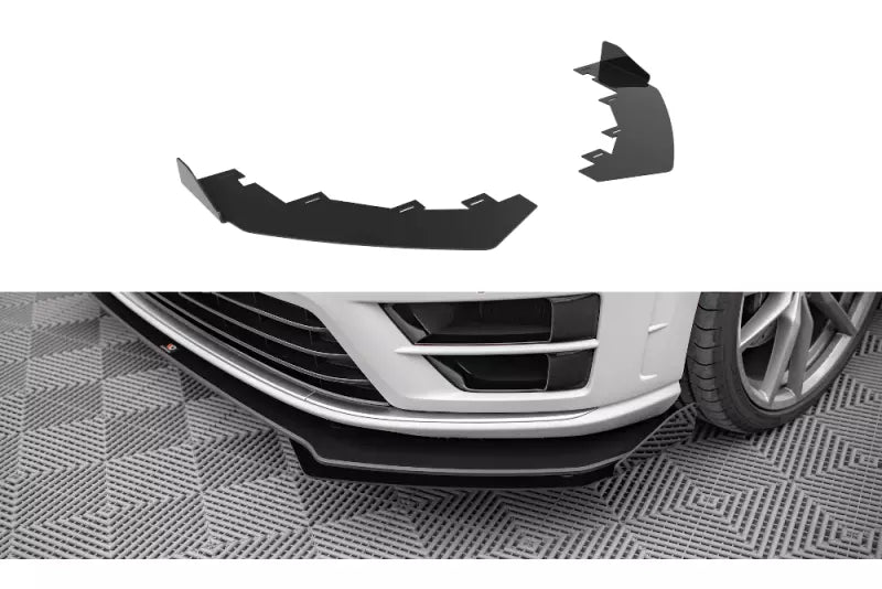 Maxton Design Street Pro Diffusor Flaps Volkswagen Golf 7 R Hochglanz schwarz – Ansicht 1