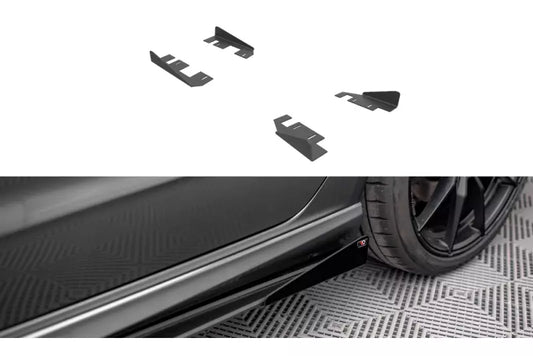 Maxton Design Street Pro Schweller Flaps Audi S3 Sportback 8V Facelift Hochglanz schwarz – Ansicht 1