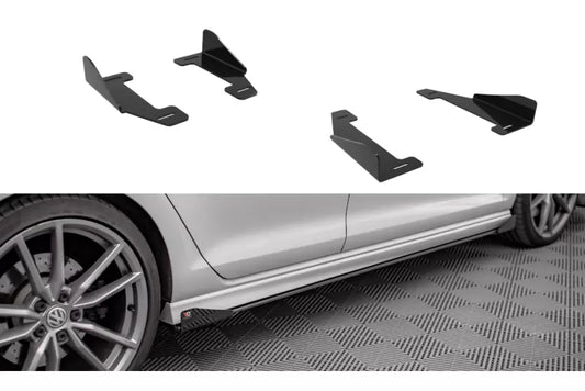 Maxton Design Street Pro Schweller Flaps Volkswagen Golf 7 R Hochglanz schwarz – Ansicht 1