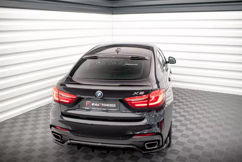 Maxton Design Heckscheibenblende für BMW X6 M-Paket F16 Hochglanz schwarz – Ansicht 2