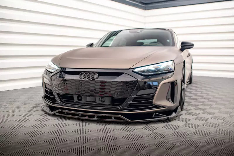 Maxton Design Frontlippe V.2 für Audi e-Tron GT / RS GT Mk1 Hochglanz schwarz – Ansicht 1