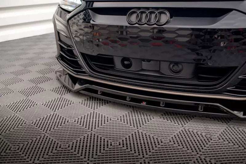 Maxton Design Frontlippe V.2 für Audi e-Tron GT / RS GT Mk1 Hochglanz schwarz – Ansicht 3