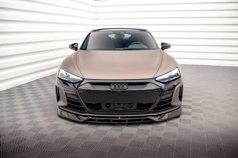 Maxton Design Frontlippe V.3 für Audi e-Tron GT / RS GT Mk1 Hochglanz schwarz – Ansicht 2